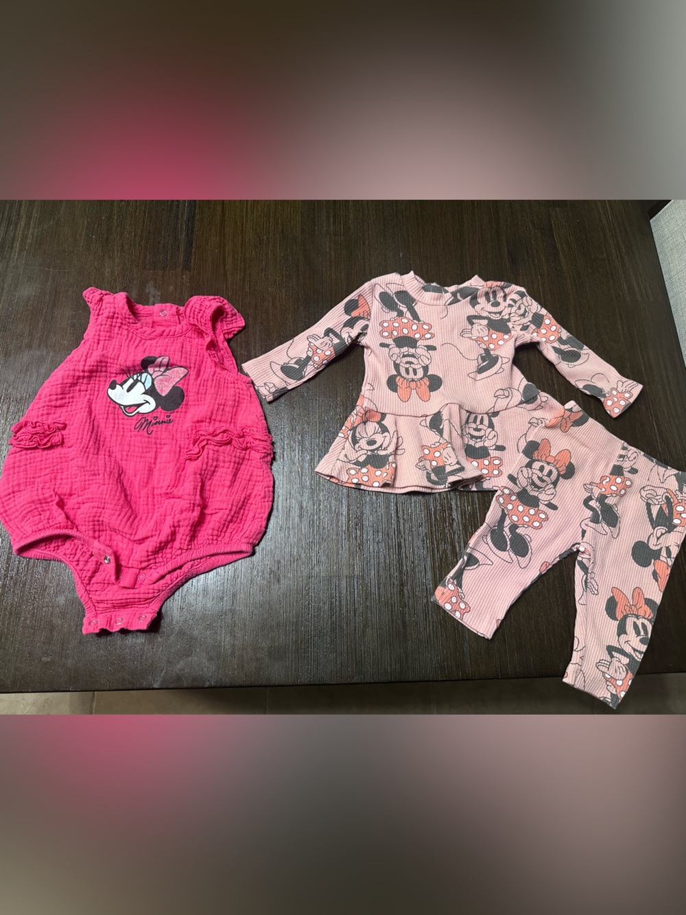 Disney Pink Minnie Mouse Two-Piece One-Piece & Romper Set